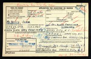 U.S.HeadstoneApplicationsforMilitaryVeterans1925-1963ForJohnMcNeely