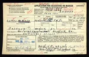 U.S.HeadstoneApplicationsforMilitaryVeterans1925-1963ForLutherMcNeely