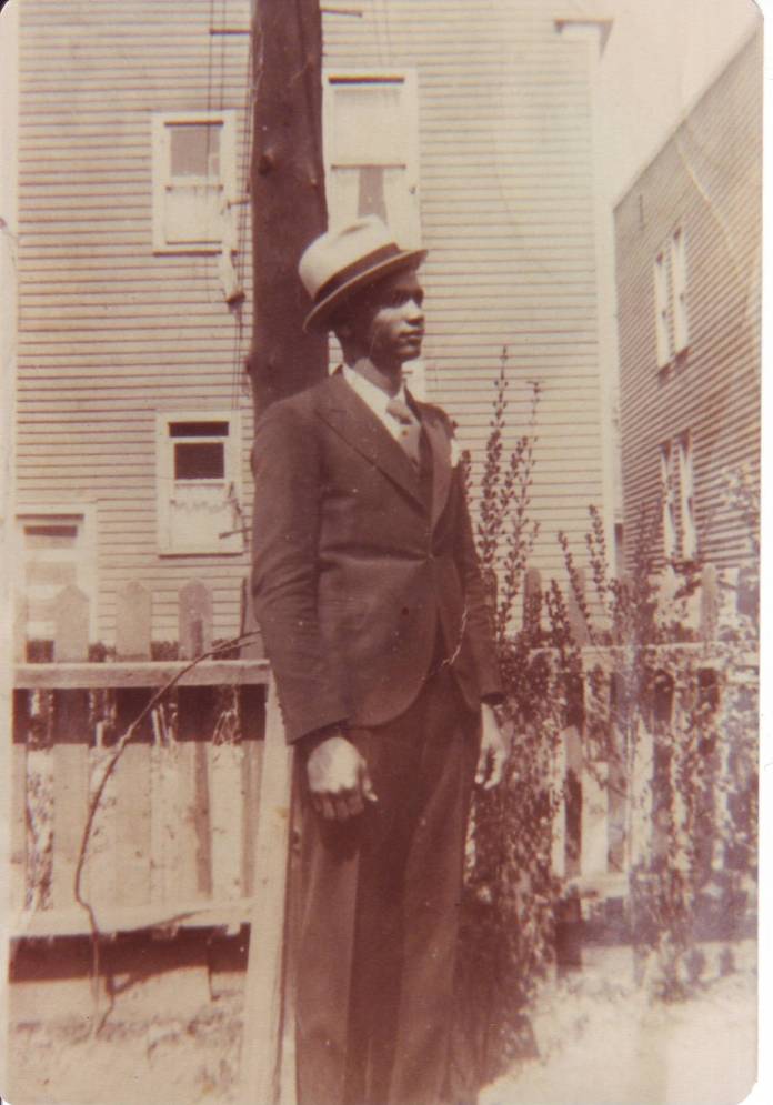 McNEELY -- Jay McNeely near pole