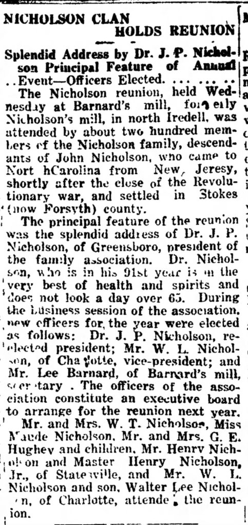 Nich Reunion 8 12 1926