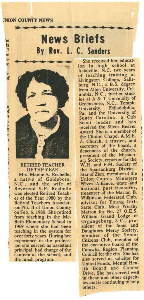 ALDRIDGE -- M Rochelle Article