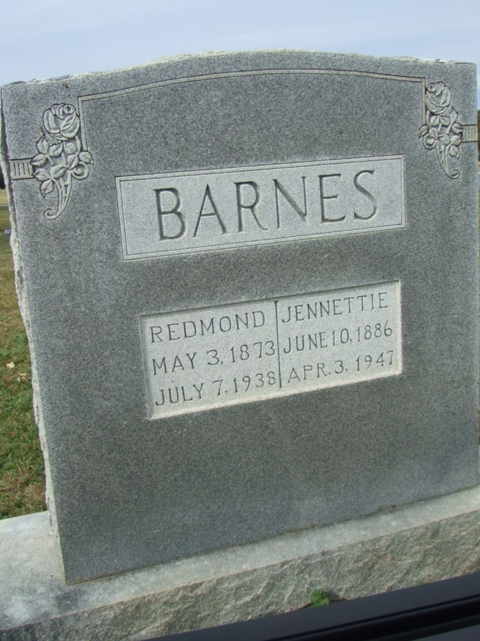 BARNES - Redmond & Jenette Barnes headstone