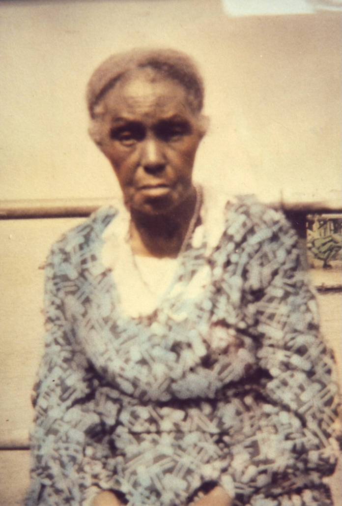 McNEELY -- Martha M McNeely in blue dress