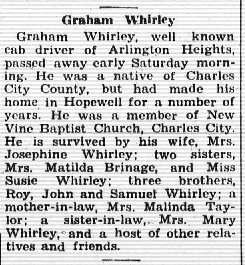 GWhirley Obit