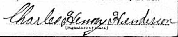 Charles H Henderson Sig